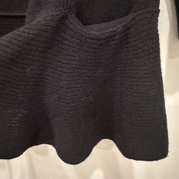 Women’s Black Wool & Cashmere Open Front Cardigan Sz XS Neutral Staple - Picture 6 of 11